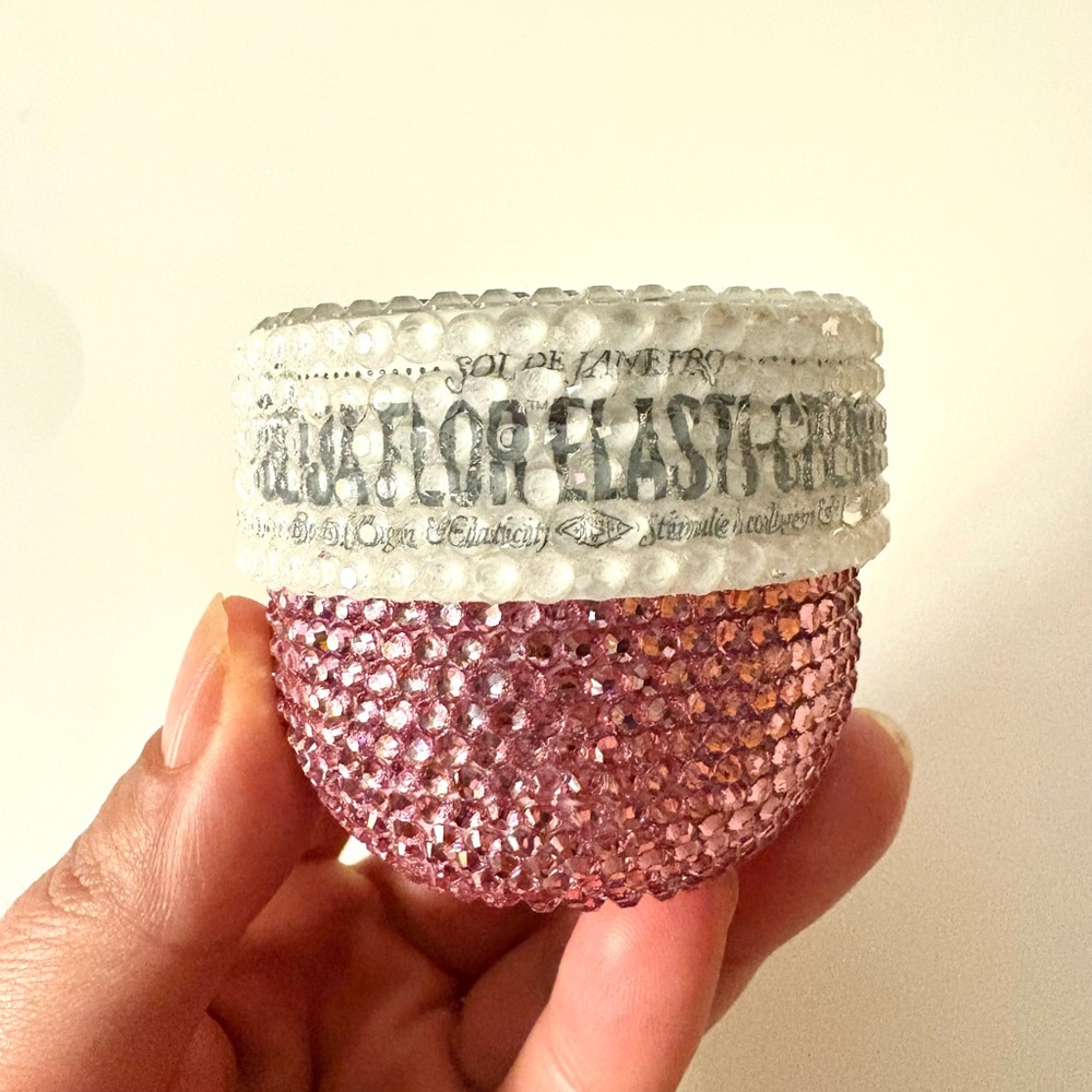 Sol de Janeiro Pink rhinestone elasti cream Container